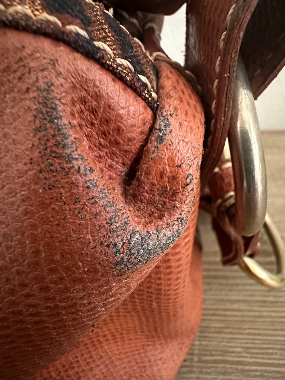 Vintage Dolce Gabana Brown Leather Bag With Leopard Print Trim - Picture 4 of 8